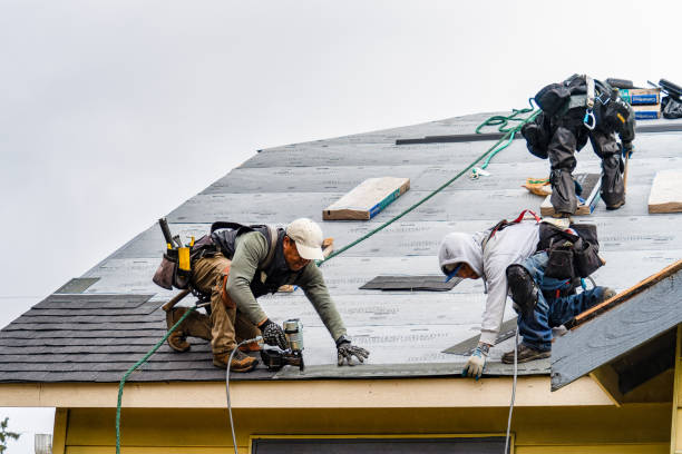 Professional Gutter Installation technician working in Georgetown, OH